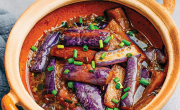 Braised Eggplant at Pokhara Chinese Restaurant